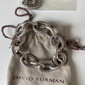 David Yurman Silver Large Oval Link Bracelet